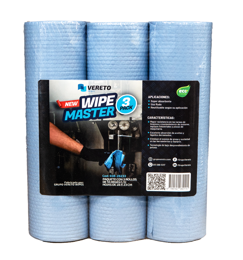 Rollo Wipe Master Ind 55 Hojas